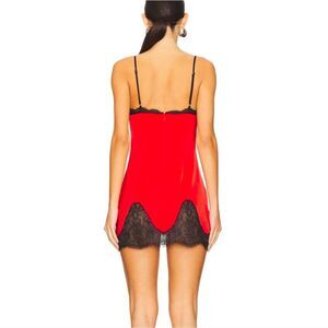 Victoria's Secret Red Chemise with Black Lace